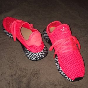 Adidas Originals Deerupt Runner Shoes Neon Pink